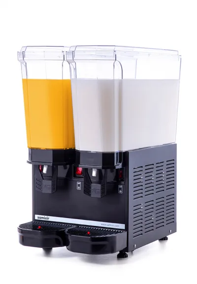 Samixir 2'li Ayran - Meşrubat Makinesi - 40 Litre Siyah Gövde A+A