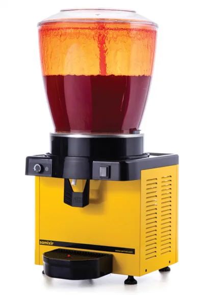 Samixir Panoramik Şerbet - Limonata Makinesi Analog - 22 Litre Sarı Gövde