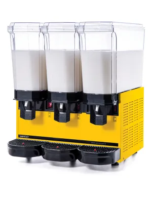 Samixir 3'lü Ayran - Meşrubat Makinesi - 60 Litre Sarı Gövde A+A+A