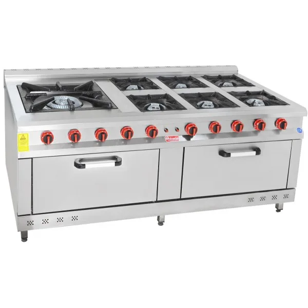 Himaksan 7 Ocaklı 2 Fırınlı Kuzine, Gazmer Onaylı Gazlı Lpgli veya Doğalgazlı Ce Belgeli 200X100X85 ''FİYAT VESTOK SORUNUZ''
