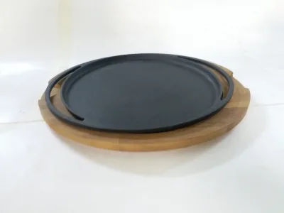 Ahşap Altlıklı Döküm Kavurma Tavası