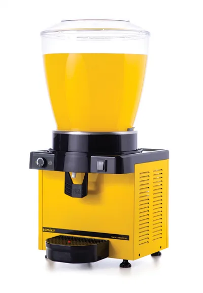 Samixir Panoramik Ayran - Meşrubat Makinesi Analog - 22 Litre Sarı Gövde