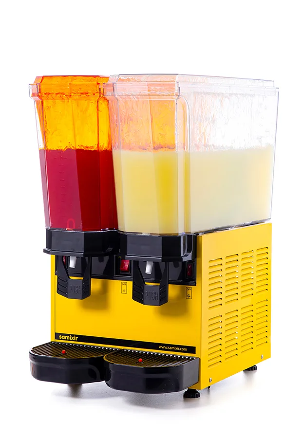 Samixir 2'li Şerbet - Limonata Makinesi - 40 Litre Sarı Gövde Ş+Ş