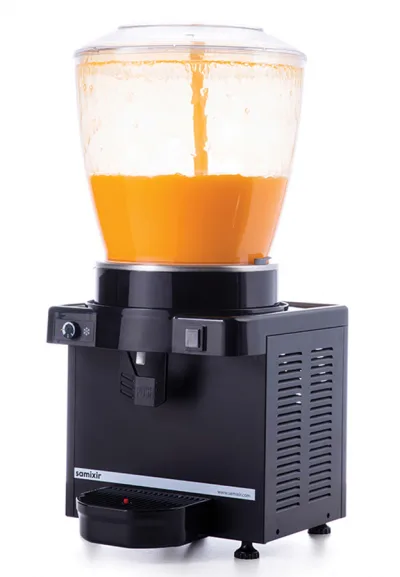Samixir Panoramik Şerbet - Limonata Makinesi Analog - 22 Litre Siyah Gövde
