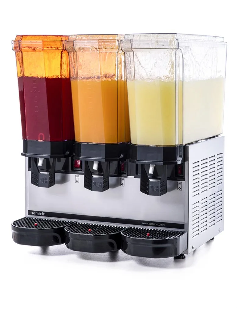 Samixir 3'lü Şerbet - Limonata Makinesi - 60 Litre İnox Gövde Ş+Ş+Ş