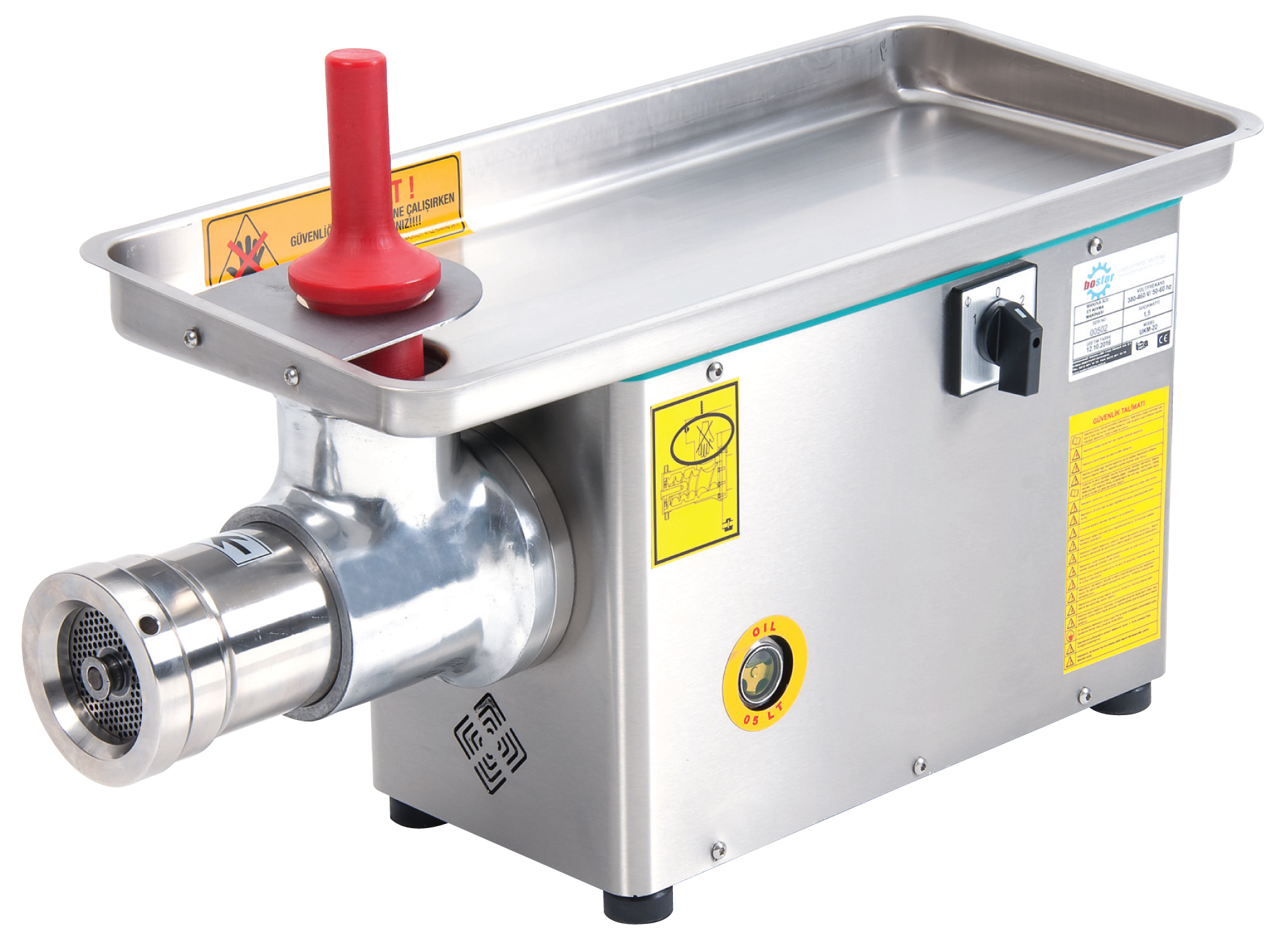 Bosfor 22 No Kıyma Makinesi UKM-22PT KOMPLE PASLANMAZ